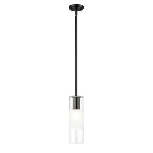 Alton Matte Black 1 Light Stem Pendant Z-Lite 824P-ROD-MB | theLightShop