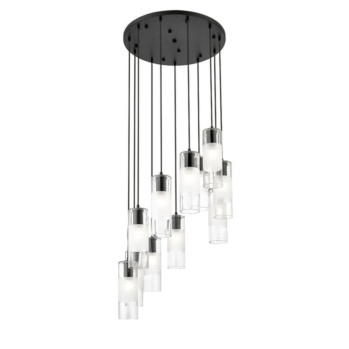 Alton Matte Black 11 Light Pendant Z-Lite 824P-11R-MB | theLightShop