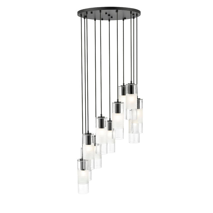 Alton Matte Black 11 Light Pendant Z-Lite 824P-11R-MB | theLightShop