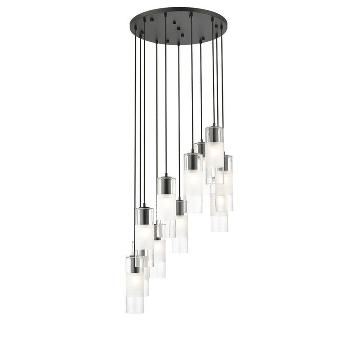 Alton Matte Black 11 Light Pendant Z-Lite 824P-11R-MB | theLightShop