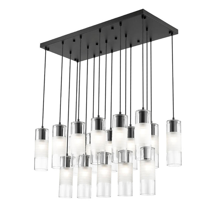 Alton Matte Black 17 Light Linear Pendant Z-Lite 824P-17L-MB | theLightShop