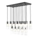 Alton Matte Black 17 Light Linear Pendant Z-Lite 824P-17L-MB | theLightShop