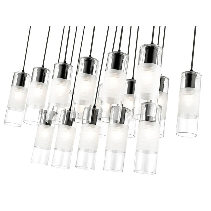 Alton Matte Black 17 Light Linear Pendant Z-Lite 824P-17L-MB | theLightShop
