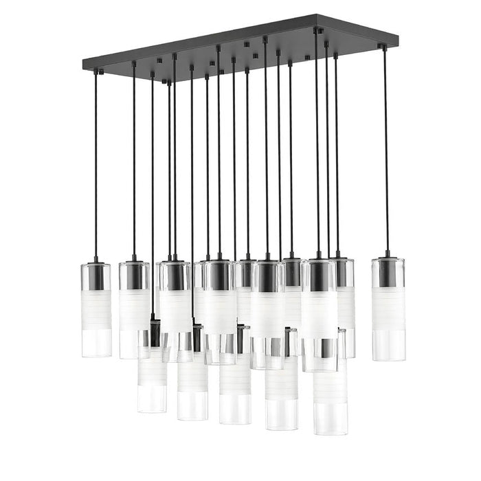 Alton Matte Black 17 Light Linear Pendant Z-Lite 824P-17L-MB | theLightShop