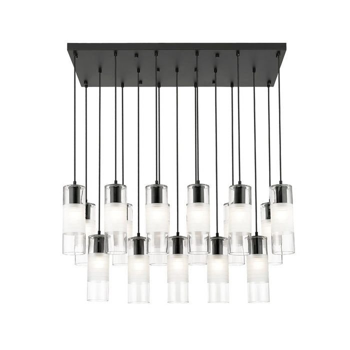 Alton Matte Black 17 Light Linear Pendant Z-Lite 824P-17L-MB | theLightShop