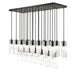Alton Matte Black 23 Light Linear Pendant Z-Lite 824P-23L-MB | theLightShop