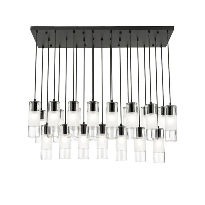 Alton Matte Black 23 Light Linear Pendant Z-Lite 824P-23L-MB | theLightShop