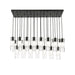 Alton Matte Black 23 Light Linear Pendant Z-Lite 824P-23L-MB | theLightShop