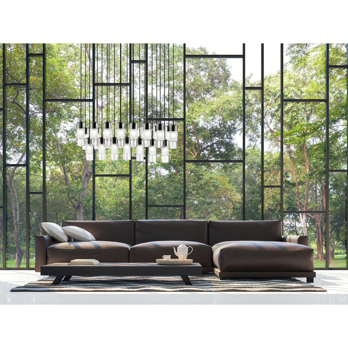 Alton Matte Black 23 Light Linear Pendant Z-Lite 824P-23L-MB | theLightShop
