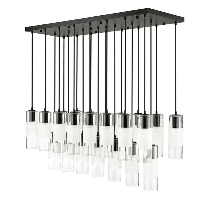 Alton Matte Black 23 Light Linear Pendant Z-Lite 824P-23L-MB | theLightShop