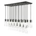 Alton Matte Black 23 Light Linear Pendant Z-Lite 824P-23L-MB | theLightShop