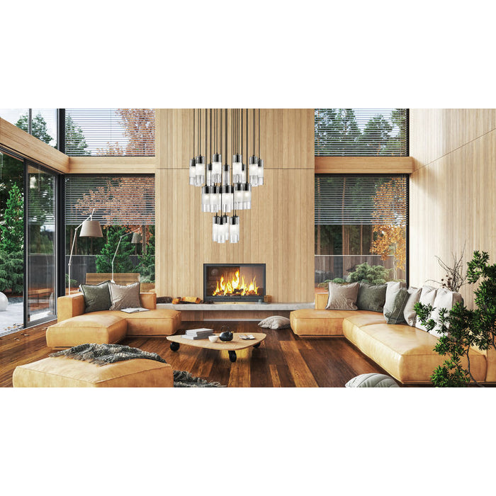 Alton Matte Black 27 Light Pendant Z-Lite 824P-27R-MB | theLightShop