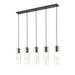 Alton Matte Black 5 Light Linear Pendant Z-Lite 824P-5L-MB | theLightShop