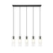 Alton Matte Black 5 Light Linear Pendant Z-Lite 824P-5L-MB | theLightShop