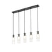 Alton Matte Black 5 Light Linear Pendant Z-Lite 824P-5L-MB | theLightShop