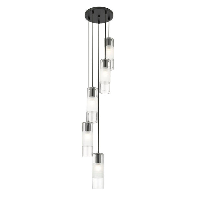 Alton Matte Black 5 Light Pendant Z-Lite 824P-5R-MB | theLightShop