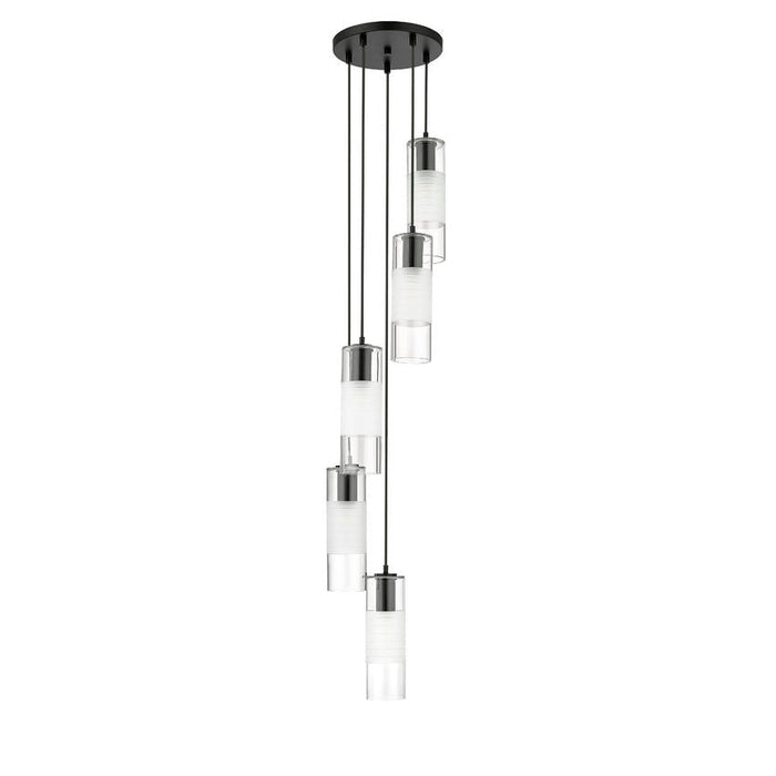 Alton Matte Black 5 Light Pendant Z-Lite 824P-5R-MB | theLightShop