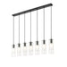Alton Matte Black 7 Light Linear Pendant Z-Lite 824P-7L-MB | theLightShop