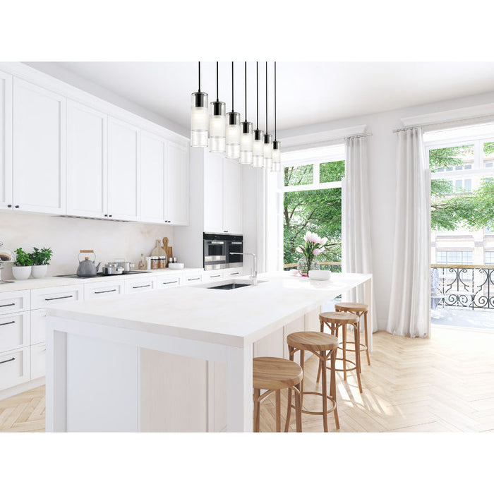 Alton Matte Black 7 Light Linear Pendant Z-Lite 824P-7L-MB | theLightShop