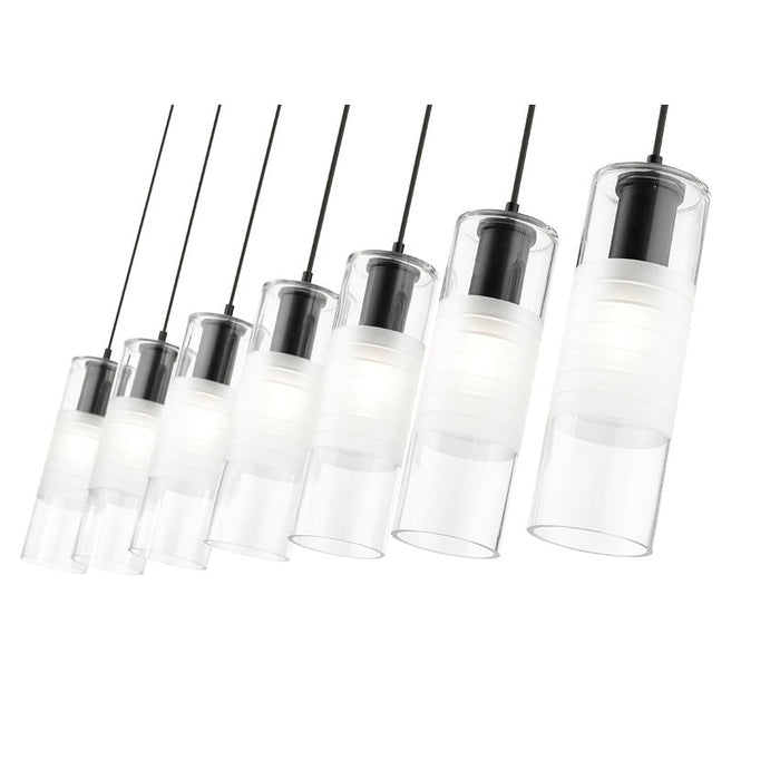 Alton Matte Black 7 Light Linear Pendant Z-Lite 824P-7L-MB | theLightShop