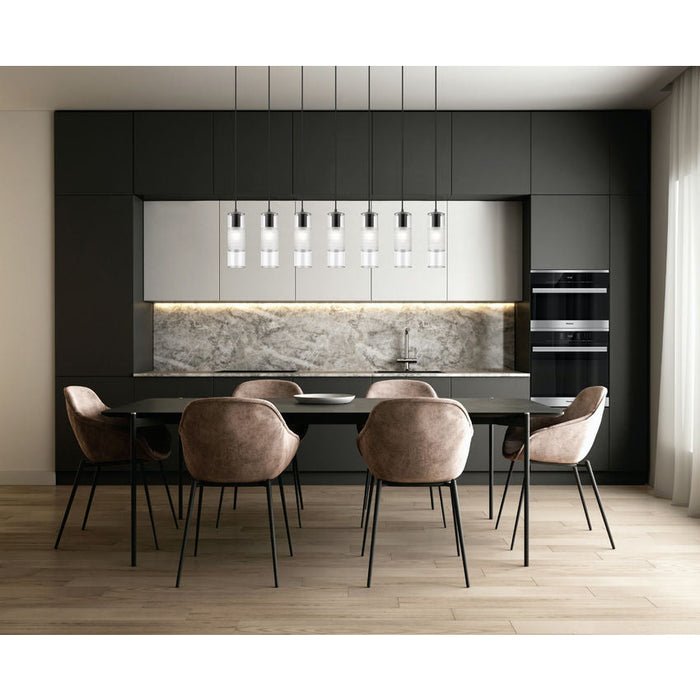 Alton Matte Black 7 Light Linear Pendant Z-Lite 824P-7L-MB | theLightShop