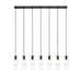 Alton Matte Black 7 Light Linear Pendant Z-Lite 824P-7L-MB | theLightShop