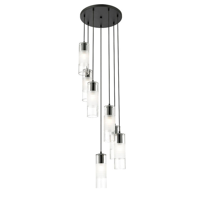 Alton Matte Black 7 Light Pendant Z-Lite 824P-7R-MB | theLightShop