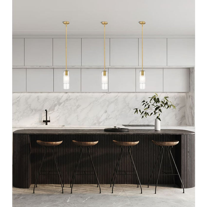 Alton Modern Gold 1 Light Stem Pendant Z-Lite 824P-ROD-MGLD | theLightShop