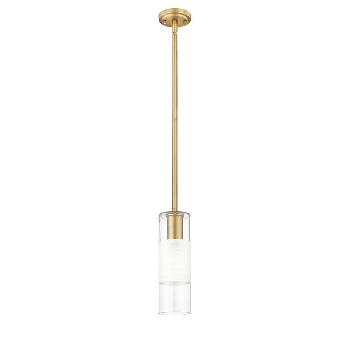 Alton Modern Gold 1 Light Stem Pendant Z-Lite 824P-ROD-MGLD | theLightShop