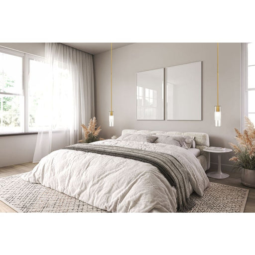 Alton Modern Gold 1 Light Stem Pendant Z-Lite 824P-ROD-MGLD | theLightShop