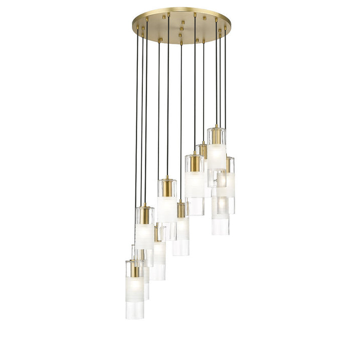 Alton Modern Gold 11 Light Pendant Z-Lite 824P-11R-MGLD | theLightShop