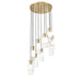 Alton Modern Gold 11 Light Pendant Z-Lite 824P-11R-MGLD | theLightShop