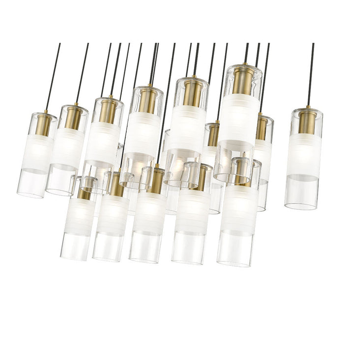 Alton Modern Gold 17 Light Linear Pendant Z-Lite 824P-17L-MGLD | theLightShop