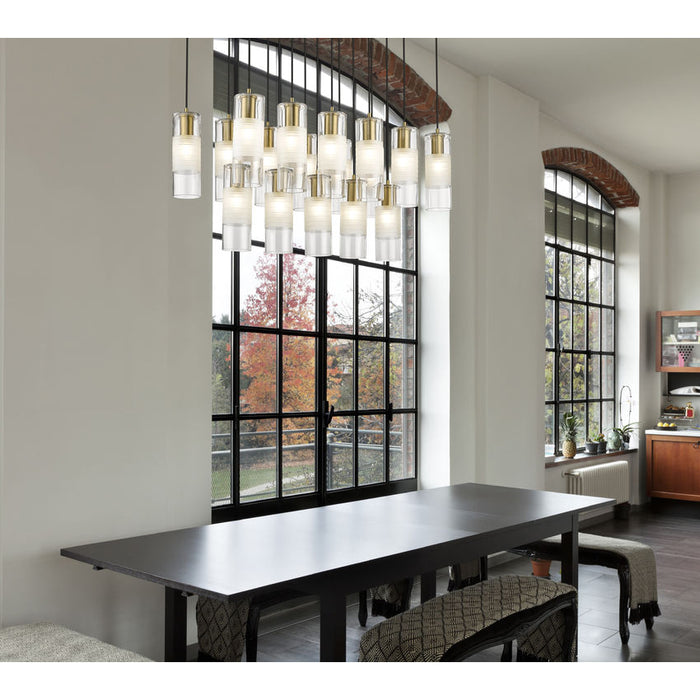 Alton Modern Gold 17 Light Linear Pendant Z-Lite 824P-17L-MGLD | theLightShop