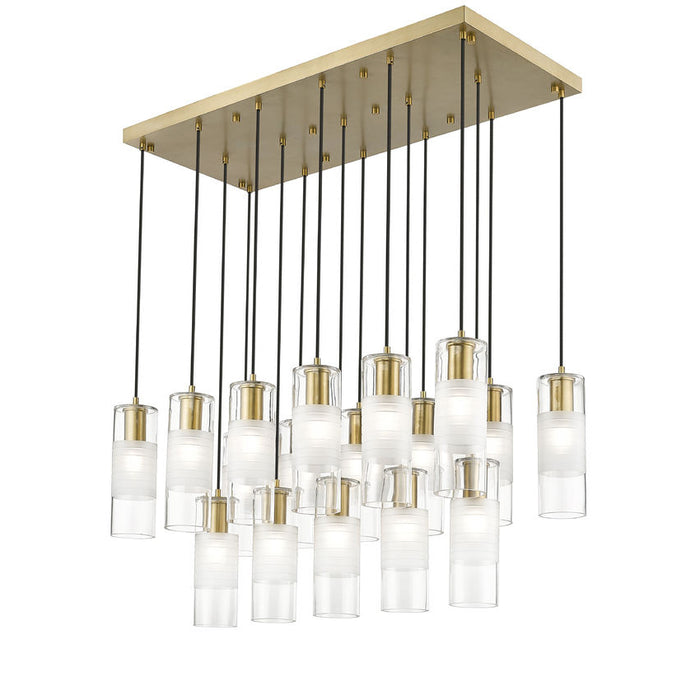 Alton Modern Gold 17 Light Linear Pendant Z-Lite 824P-17L-MGLD | theLightShop