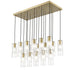 Alton Modern Gold 17 Light Linear Pendant Z-Lite 824P-17L-MGLD | theLightShop