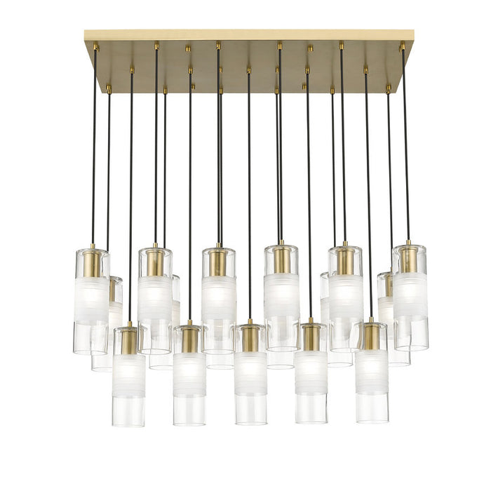 Alton Modern Gold 17 Light Linear Pendant Z-Lite 824P-17L-MGLD | theLightShop