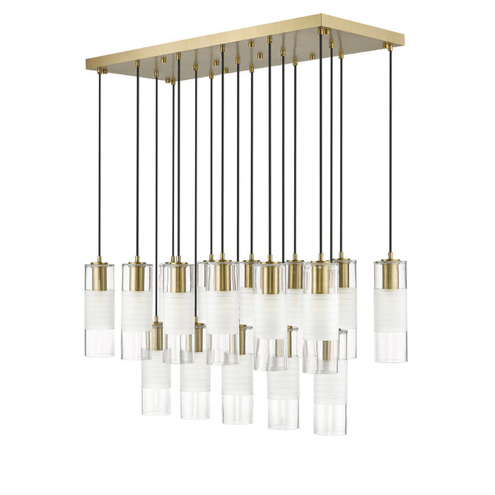 Alton Modern Gold 17 Light Linear Pendant Z-Lite 824P-17L-MGLD | theLightShop