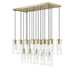 Alton Modern Gold 17 Light Linear Pendant Z-Lite 824P-17L-MGLD | theLightShop