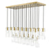 Alton Modern Gold 23 Light Linear Pendant Z-Lite 824P-23L-MGLD | theLightShop