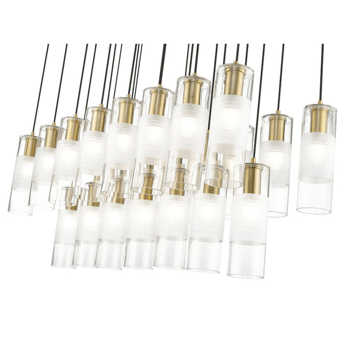 Alton Modern Gold 23 Light Linear Pendant Z-Lite 824P-23L-MGLD | theLightShop