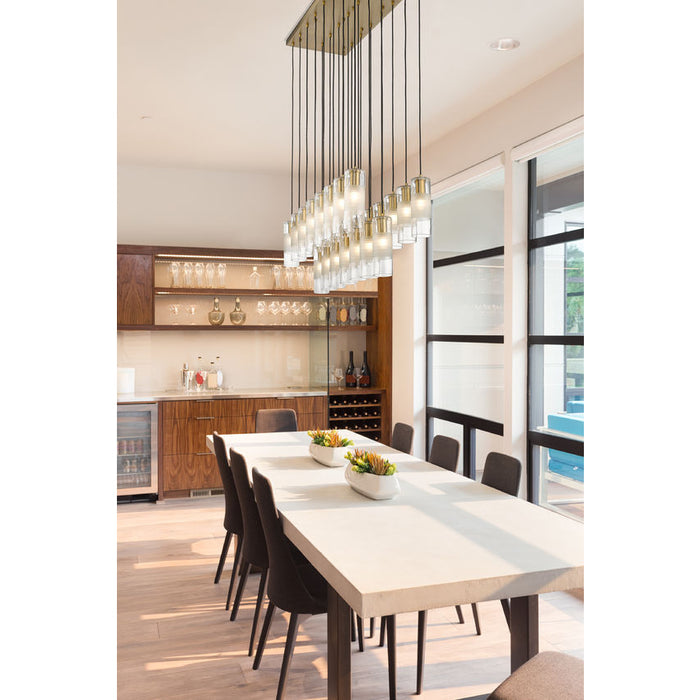 Alton Modern Gold 23 Light Linear Pendant Z-Lite 824P-23L-MGLD | theLightShop