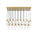 Alton Modern Gold 23 Light Linear Pendant Z-Lite 824P-23L-MGLD | theLightShop