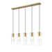 Alton Modern Gold 5 Light Linear Pendant Z-Lite 824P-5L-MGLD | theLightShop