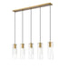 Alton Modern Gold 5 Light Linear Pendant Z-Lite 824P-5L-MGLD | theLightShop
