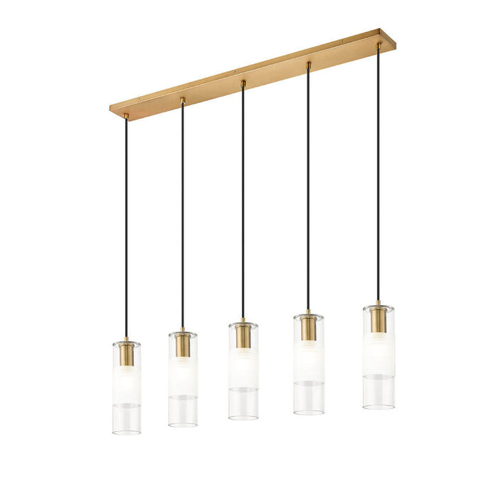 Alton Modern Gold 5 Light Linear Pendant Z-Lite 824P-5L-MGLD | theLightShop