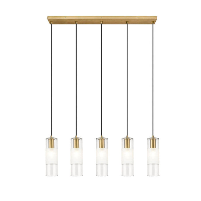 Alton Modern Gold 5 Light Linear Pendant Z-Lite 824P-5L-MGLD | theLightShop