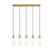Alton Modern Gold 5 Light Linear Pendant Z-Lite 824P-5L-MGLD | theLightShop