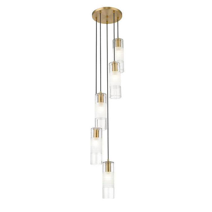Alton Modern Gold 5 Light Pendant Z-Lite 824P-5R-MGLD | theLightShop
