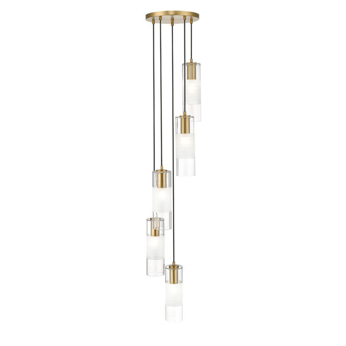 Alton Modern Gold 5 Light Pendant Z-Lite 824P-5R-MGLD | theLightShop